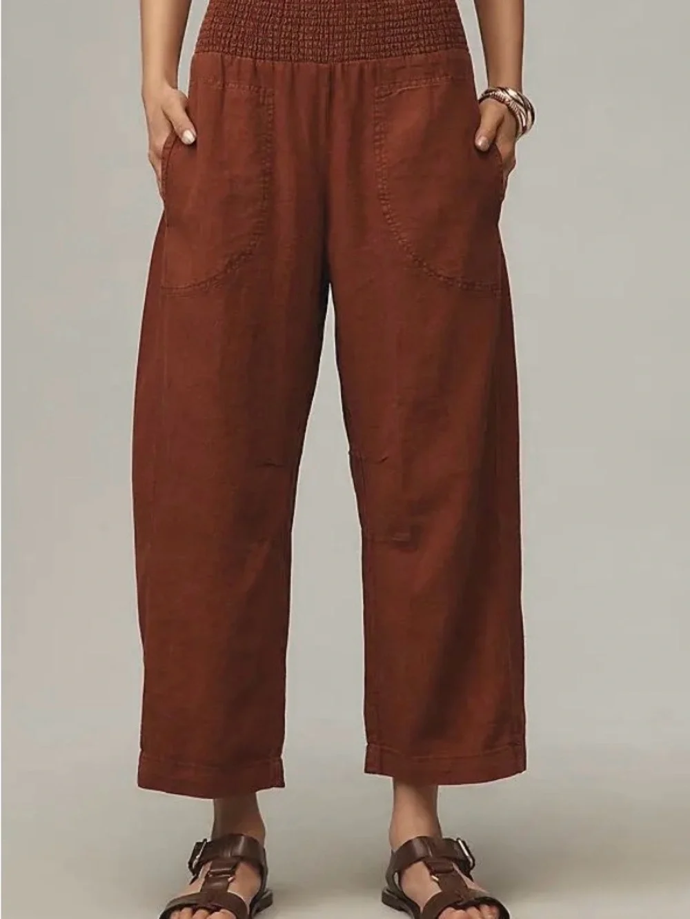Anthropologie Reese Linen Blend Pants by Pilcro - Picture 2 of 6